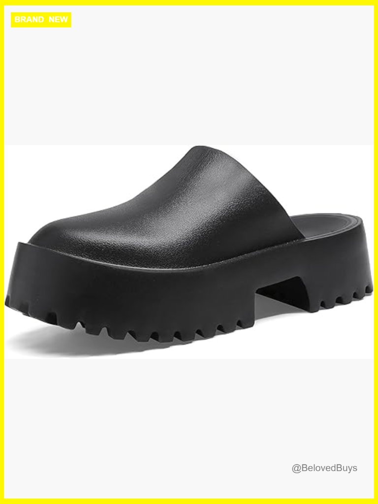 Platform Mules Wedge Slip On Thick Sole Cute Fashion Heeled Sandals Comfort